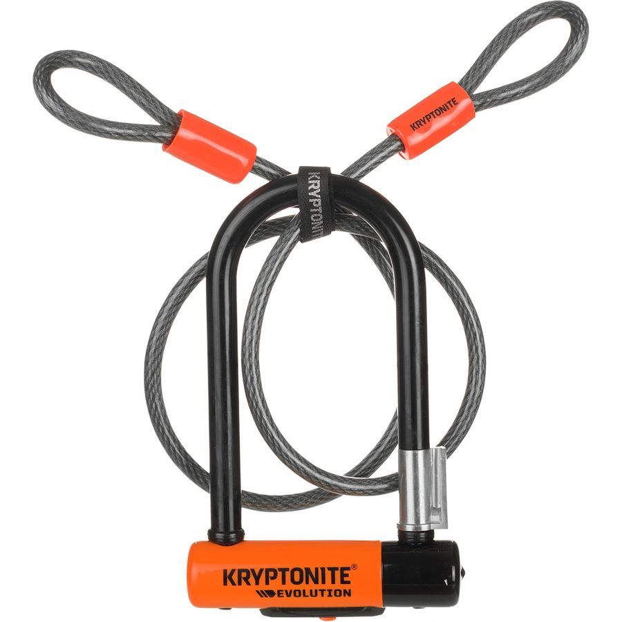 Kryptonite Evolution Mini-7 U-Lock Double Deadbolt + 120cm Cable