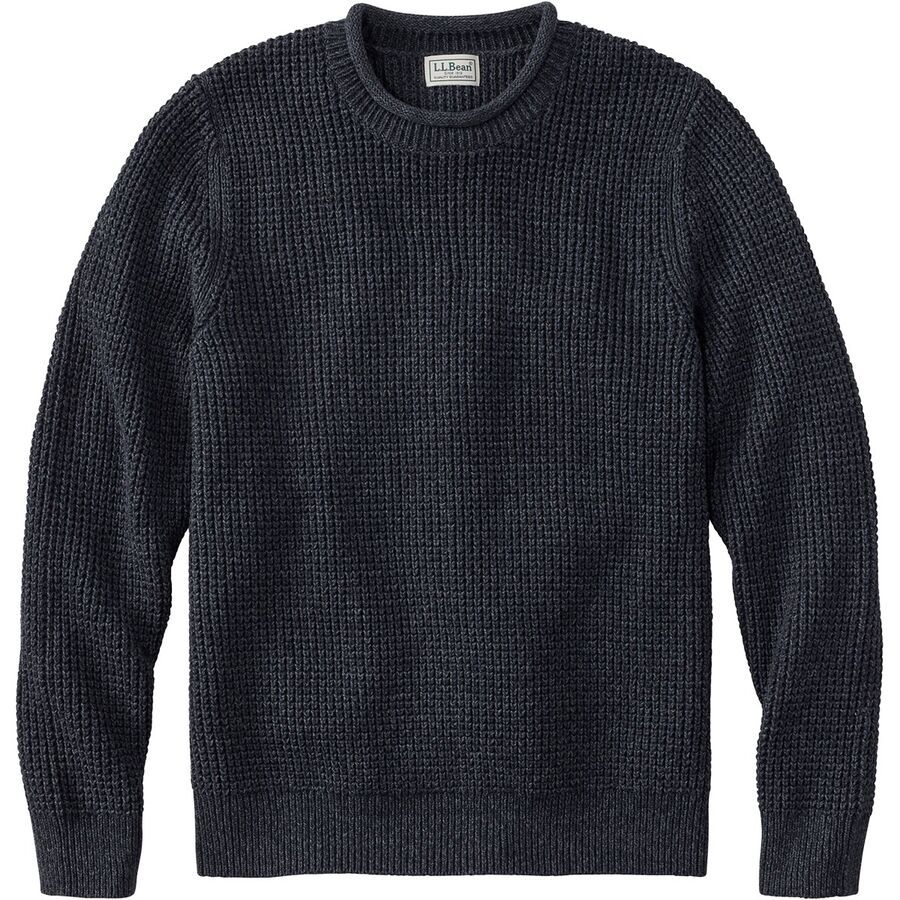 Bean's Organic Waffle Rollneck Crew Sweater Men's