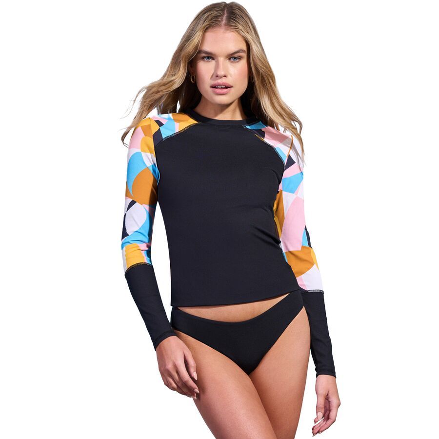 Womens Beach Classics Long Sleeve UPF 50 One Piece ZipUp Rash Vest