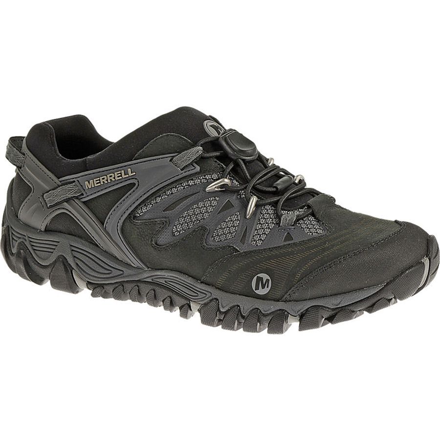 Men Merrell All Out Blaze Fusion Chukka Ankle Black Leather Boots J562003 Size 9 Merrell Mens All Out Blaze Fusion Chukka Lace Up Ankle  main image 4