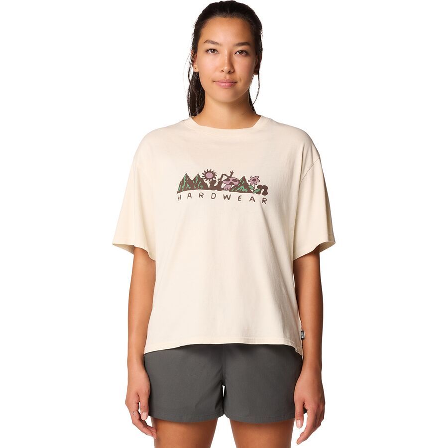 売れ筋商品|||マウンテンハードウェア カットソー トップス レディース Sun Stash Collab Crop Short-Sleeve Top - Women's Stone Women's MHW™ Sun Stash Collab Crop Short Sleeve | Mountain