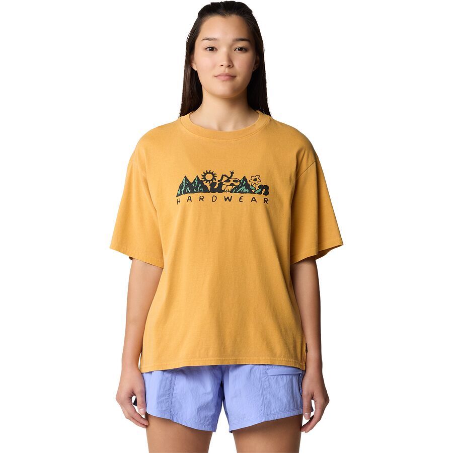 売れ筋商品|||マウンテンハードウェア カットソー トップス レディース Sun Stash Collab Crop Short-Sleeve Top - Women's Sundown Gold Mountain Hardwear Sun Stash Collab Crop Short-Sleeve Top