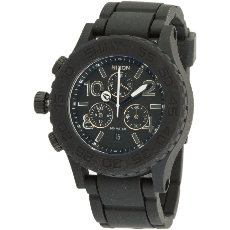 時計 NIXON THE 42-20 CHRONO ALL BLACKS SNRISE Nixon 42 20 Chrono (All Black/Tortoise) at Switch Skateboarding