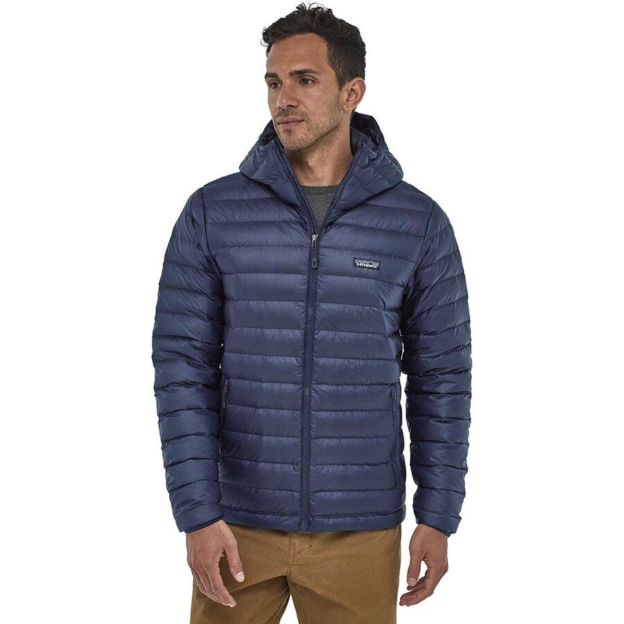 patagonia men's down sweater hoody micro green