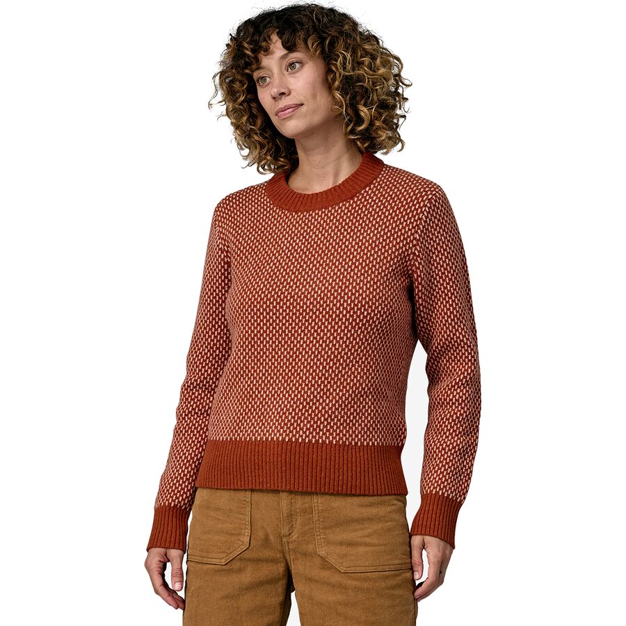 Patagonia Recycled Wool Cable-Knit Crewneck Sweater Natural - XL