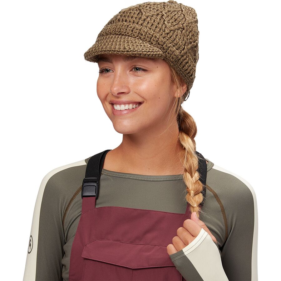 Pistil Women's Jax Knit Brim Beanie, Olive