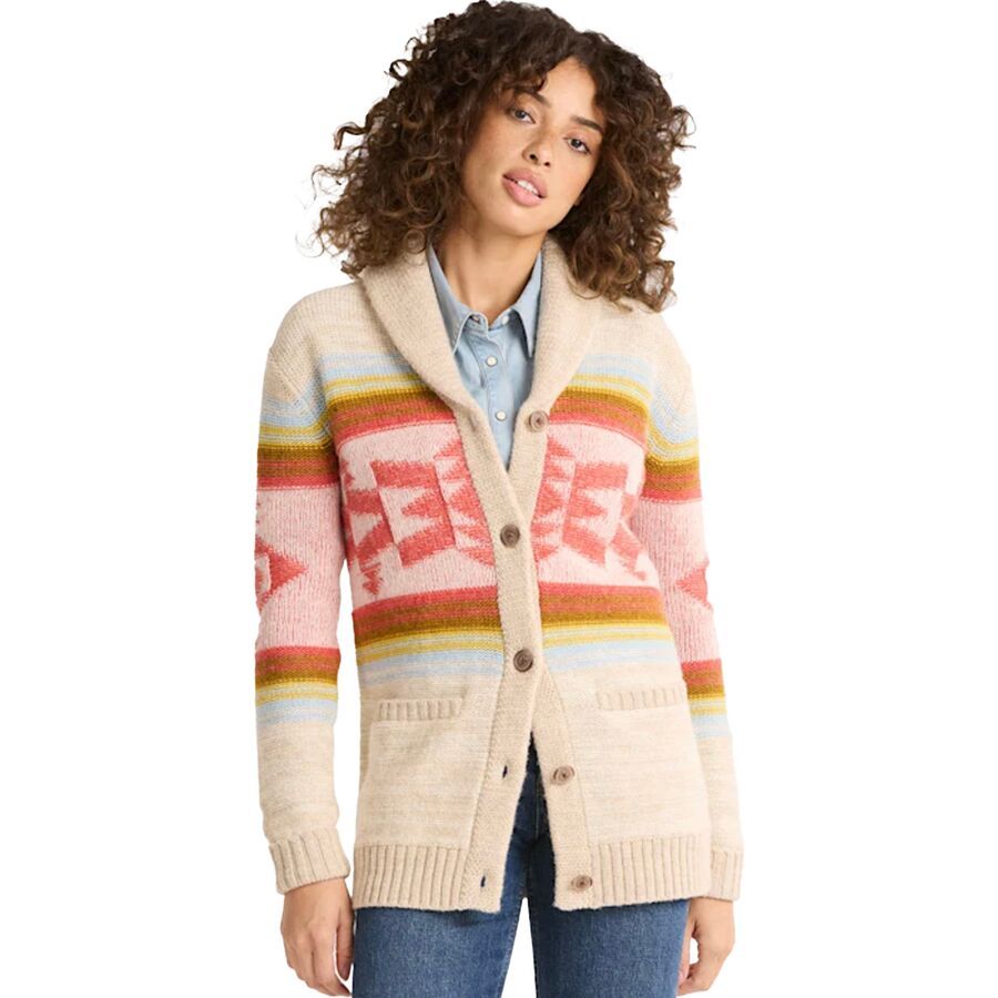 売れ筋商品|||ペンドルトン ニット&セーター アウター レディース Heritage Shetland Cardigan - Women's Tan/Orange Multi Pendleton Heritage Shetland Cardigan - Women's - Clothing