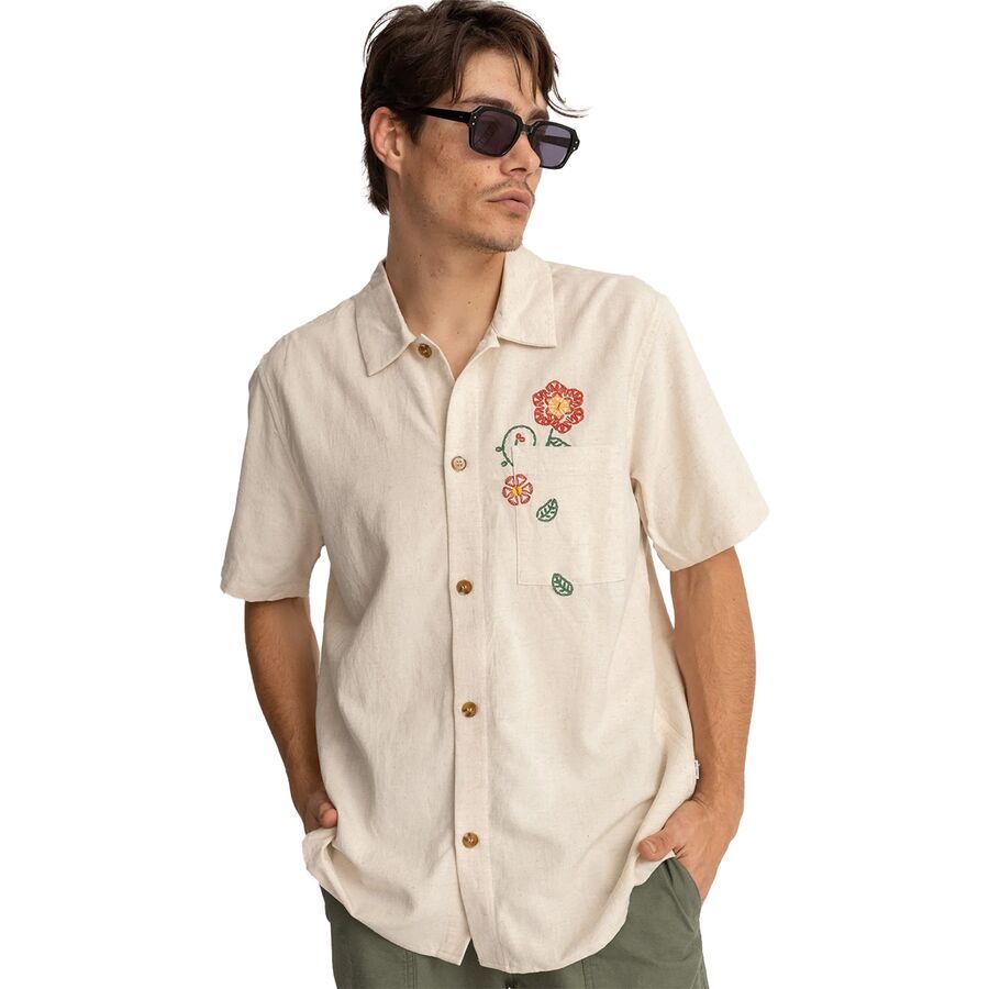 rier 24ss flower embroidery shirt