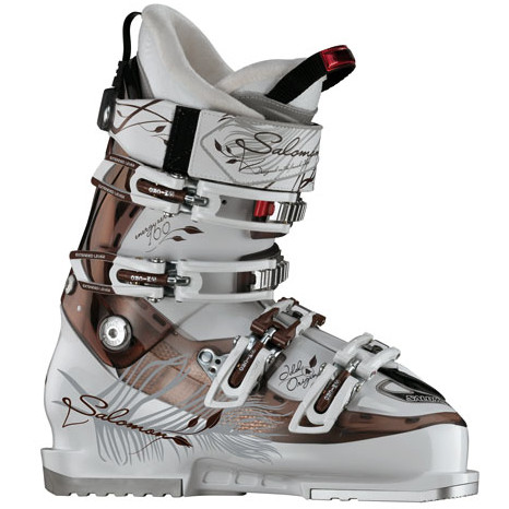 salomon idol sport ski boots 7 Featuring a superb fit and feminine flare Salomon Idol 8 CS ski boots help you tear up expertlevel terrain and do it with a touch of easygoing style When heated the Kaprolene custom shell forms to the exact width of your foot maximizing comfort and performance The Kaprolene performs identically to standard polyurethane plastic used in most ski boots except that it becomes pliable when heated The Spaceframe Shell Profile features multilayer construction precise wall thicknesses optimizes feeling performance and energy transmission Perfect for the intermediate to expert all mountain lady ripper who demands superior performance with a percision fitSalomon Idol 8 CS Ski Boots Womens Specs Flex 85 Strap 35 Last 100106 Technologies Advanced Shell Technology Custom Shell Adjustment 1St Tooth Catch Single Canting Heel And Toe Removable Din Pads Liner My Custom Fit Sport Buckles 4 Micro Titanium Buckles 3D Buckle Weight 4500 265 Ski Boots Salomon 24.5 Idol