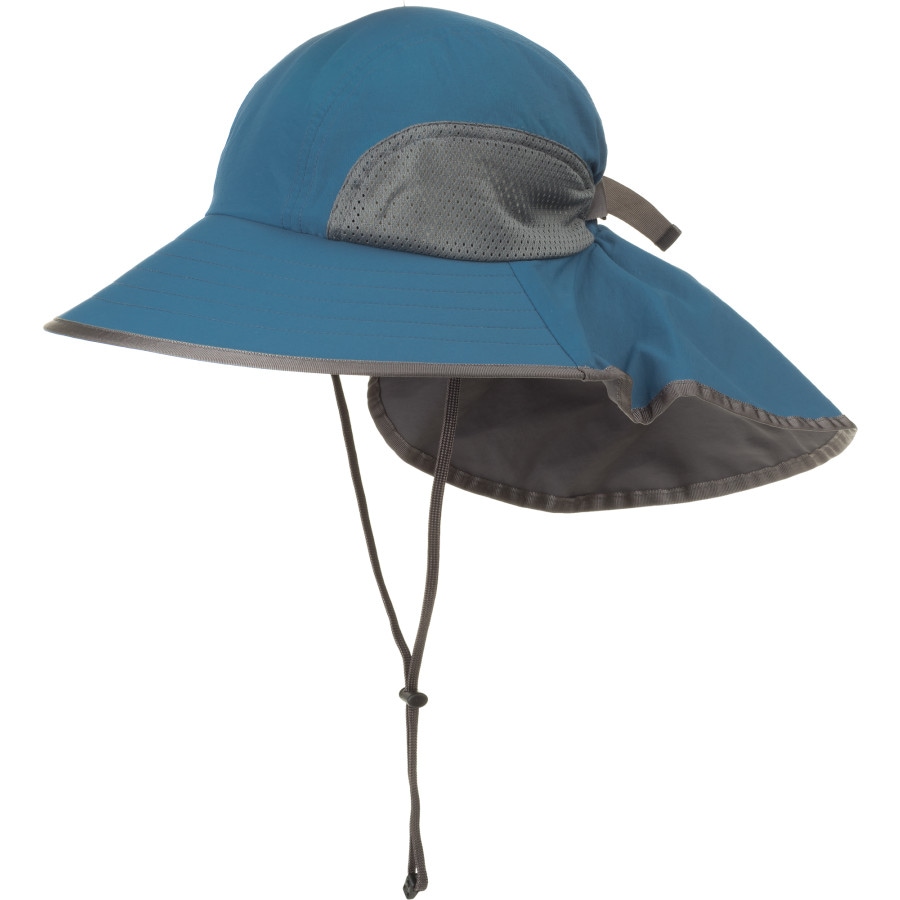 Product description The Sunday Afternoons Adventure Hat has UPF 50+ sun protection that works excellently, even in the most brutal conditions. The front brim is four inches wide and slopes downward—not enough to impair your field of view—to protect your entire face from the sun.