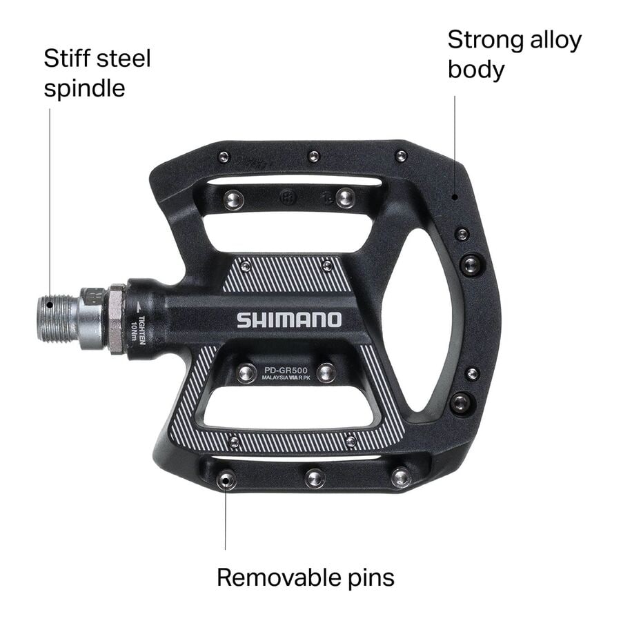 Shimano Pd-gr500 Flat Pedal Epdgr500s Silver for sale online