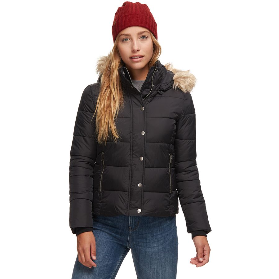Puffer jacket fur hood hot sale womens
