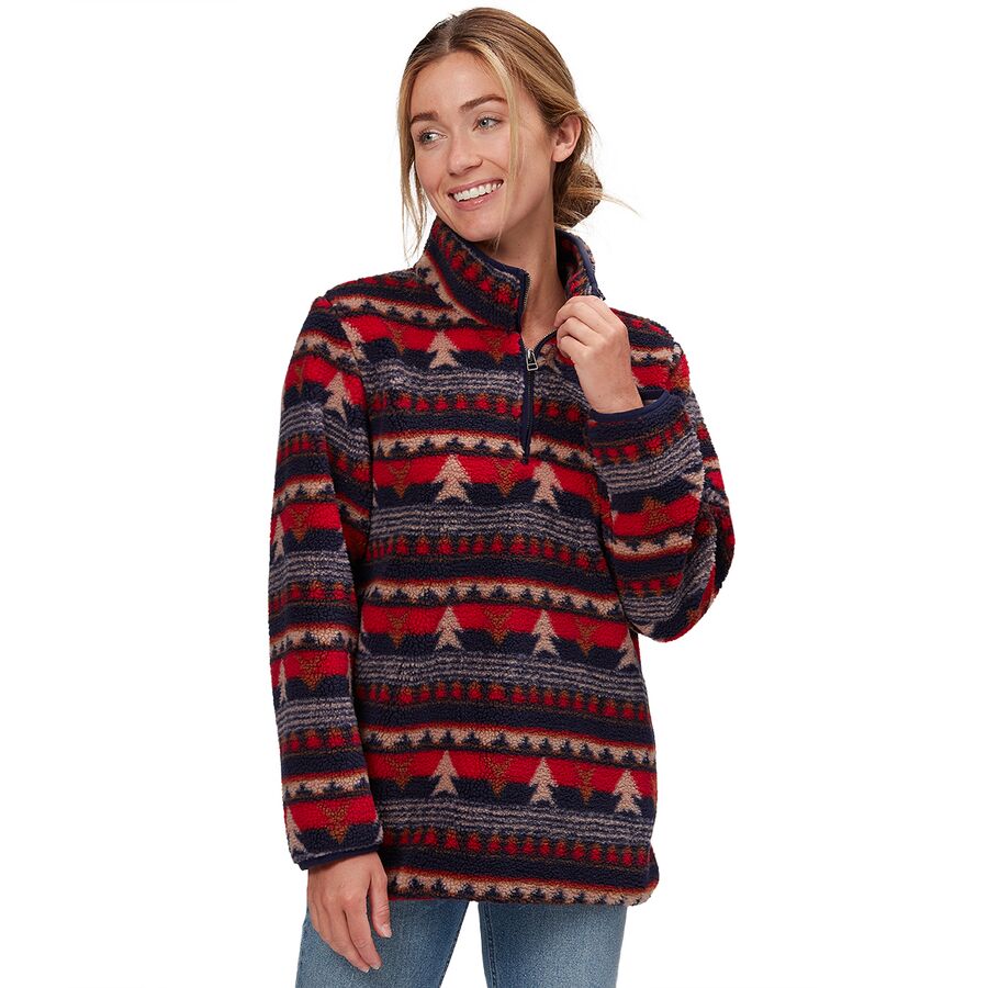 Patterned sherpa sales pullover