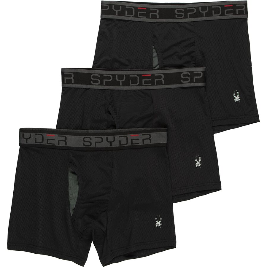  Spyder Men's Performance Boxer Briefs Sports Underwear
