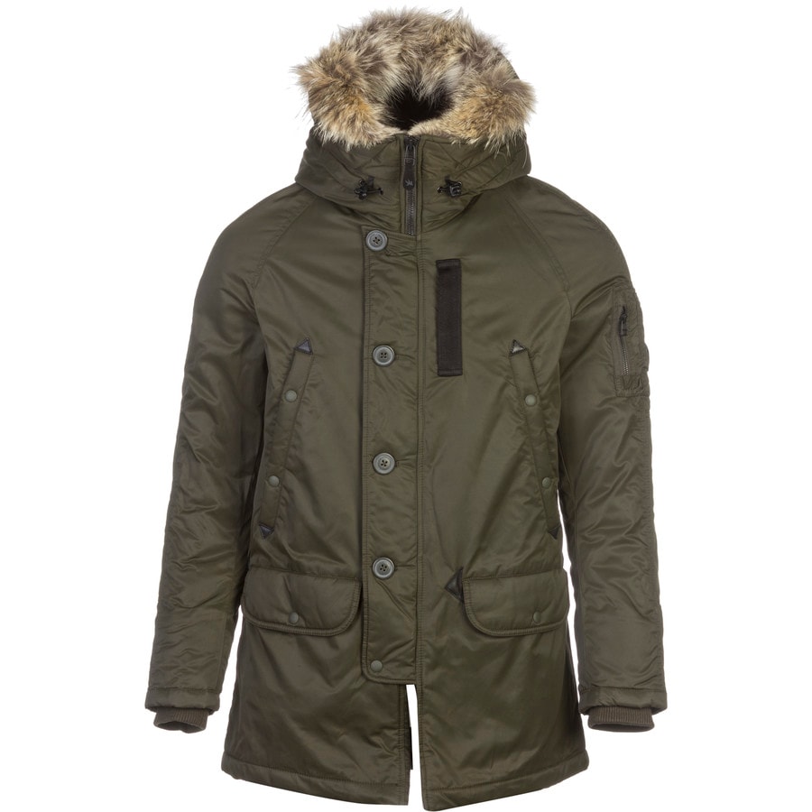 Spiewak & Sons Waxed N3-B Snorkel Parka with Real Fur - Men's ...