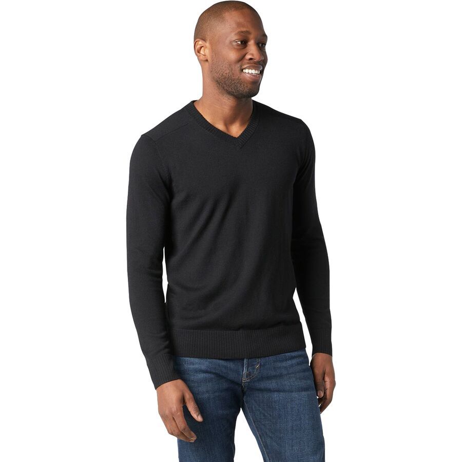 v neck black sweater mens
