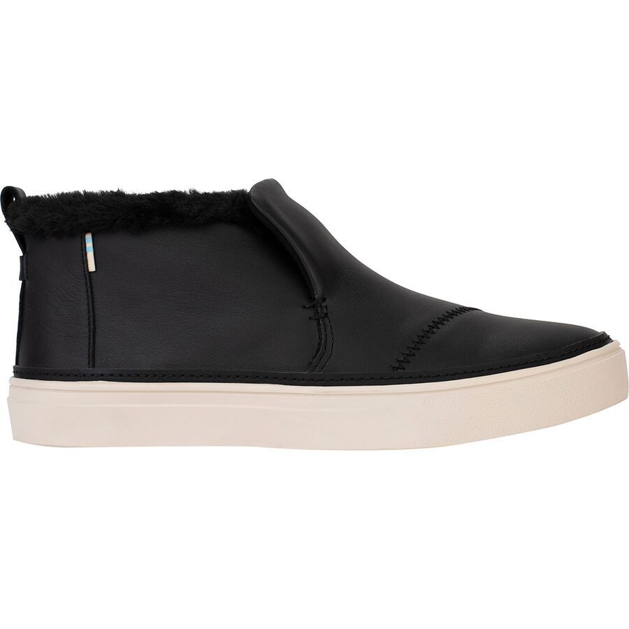 toms black croc embossed leather