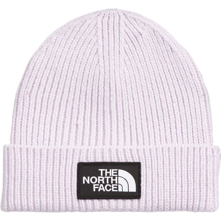 The North Face TNF Logo Box Cuffed Beanie: Lavender Fog