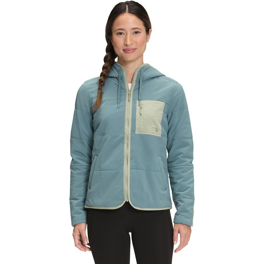 The North Face Women's Mountain Sweatshirt Hoodie - Small - Goblin Blue / Tea Green