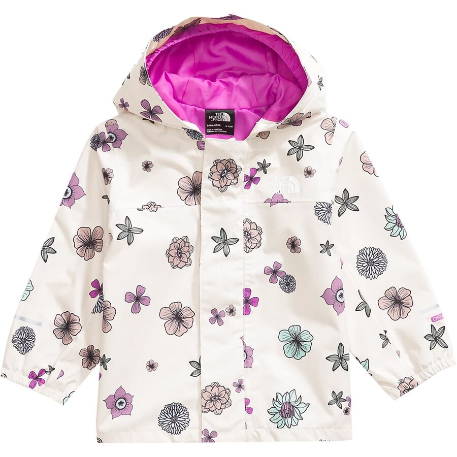 The North Face Antora Rain Jacket Infants White Dune Desert Bloom Print 6M