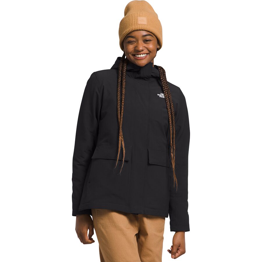 【Rene】ルネ フード付き ブラックベルベット ジャケット 36size TNFBLA.jpg