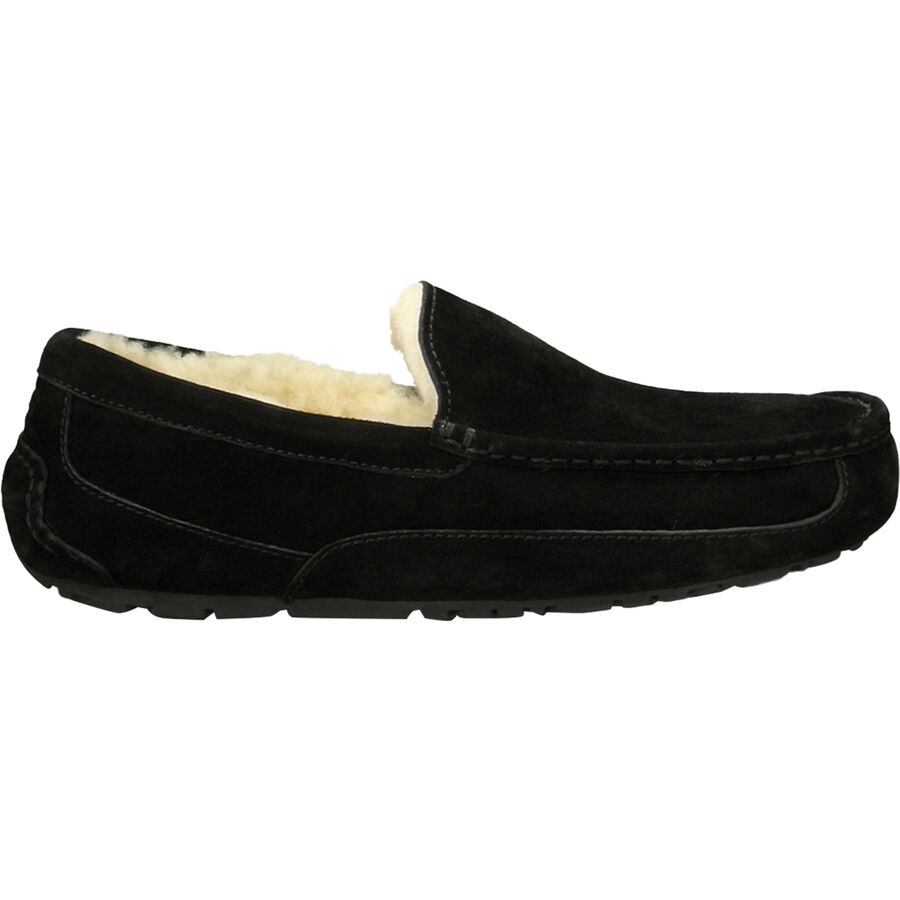 UGG Men's Ascot Slipper Suede In Black, Size 12