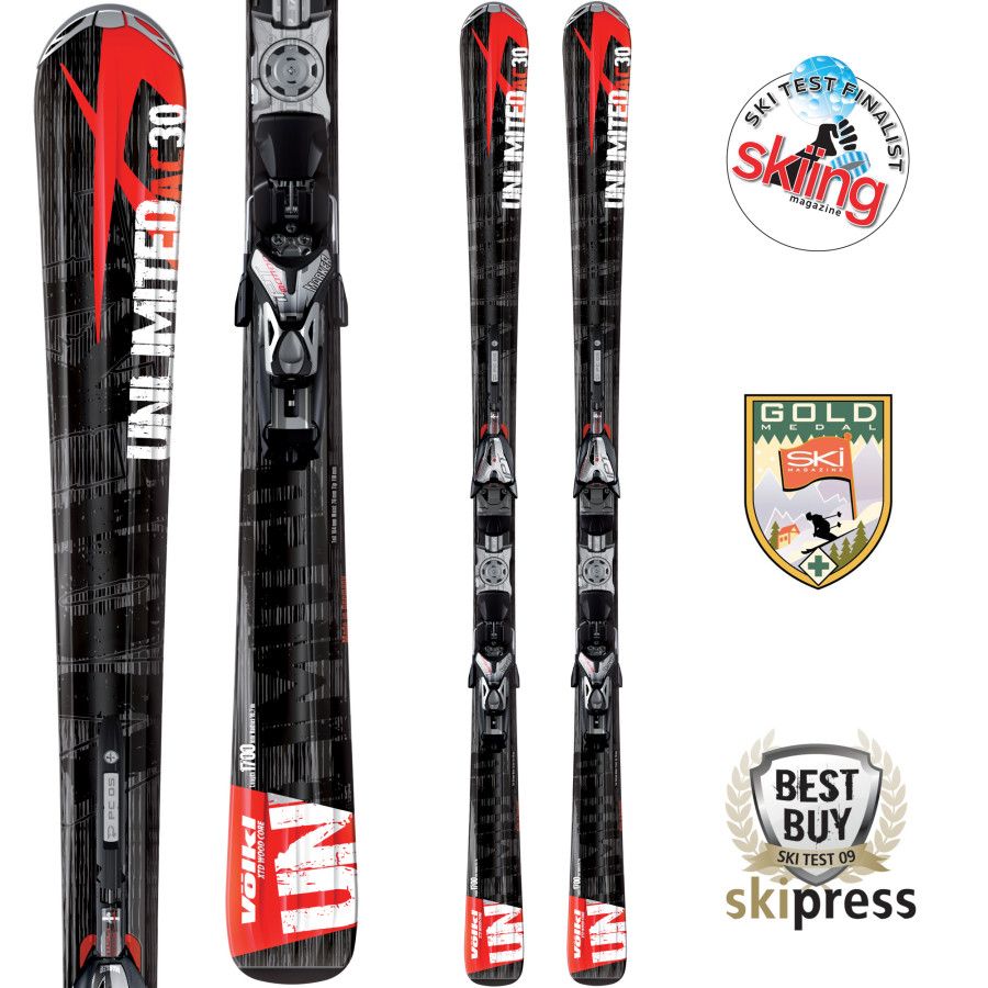 フォルクル/VOLKL UNLIMITED AC50 170cm R16.3 Volkl Ac50 Skis + Marker Wide Ride 12.0 Bindings 2009 | evo