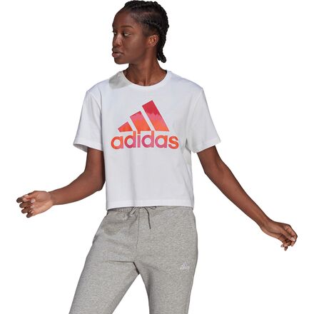Adidas crop graphic tee sale