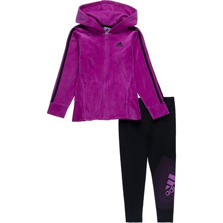 Adidas purple velour tracksuit sale
