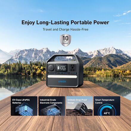 Anker 522 Portable 300W Power Station Powerhouse - Hike & Camp