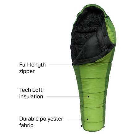 ALPS Mountaineering Crescent Lake Sleeping Bag 20F Synthetic Hike Camp