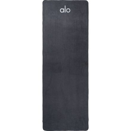 Grounded No-Slip Towel in Black by Alo Yoga