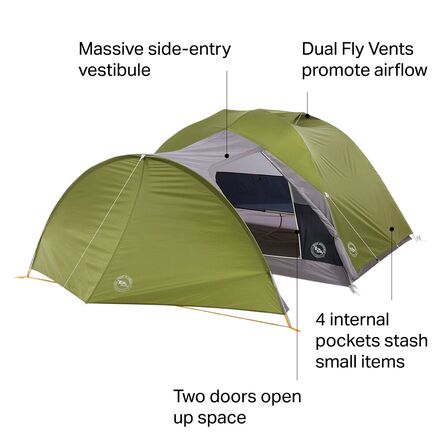 Big Agnes Blacktail 3 Hotel Tent: 3-Person 3-Season - Hike & Camp