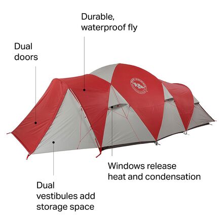 Big Agnes Mad House 8 Tent: 8-Person 4-Season - Hike & Camp