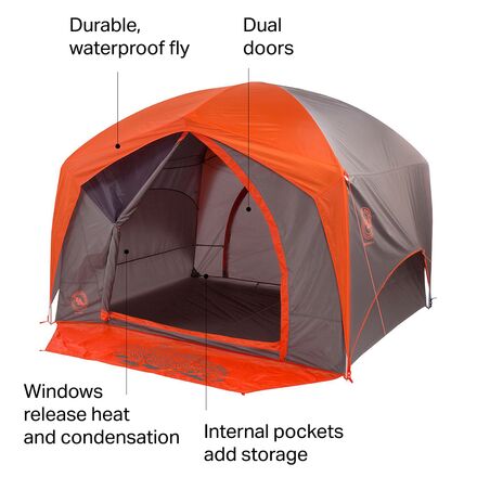 Big Agnes Big House Tent: 4-Person 3-Season - Hike & Camp