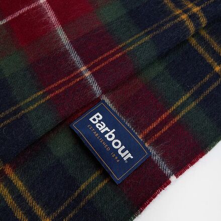 Barbour Merino Cashmere Tartan Scarf - Accessories