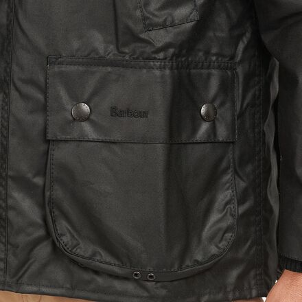 ジャケット・アウター Barbour BEDALE WAXED COTTON Black 38 BEDALEWAXJACKETBLACK_fitpics__