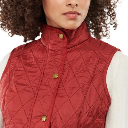 Barbour Cavalry Gilet Vest - Women's Dark Red/Navy, US 4/UK 8