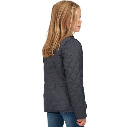 週末セール！Barbour kids M ライナー＆フード付 キッズ 古着 Barbour 「Girls Tern Wax」 ファー フード