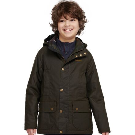 Barbour Hooded Beaufort Wax Jacket Kids Kids
