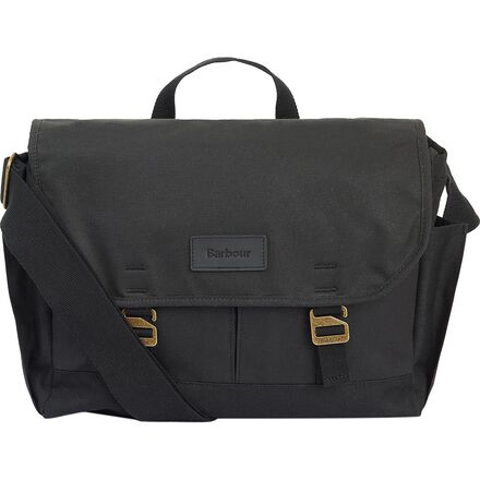 Barbour Essential Waxed Cotton Messenger Bag - Black