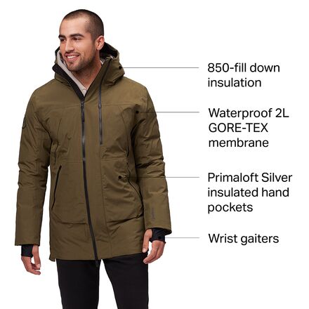 Long Hooded Down Gore-Tex® 2L Feather Parka categories