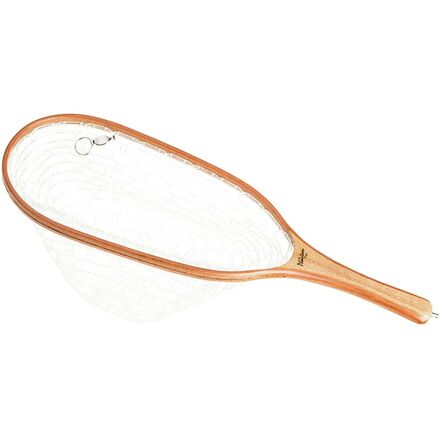 brodin fly fishing nets Big Dipper 24"x17" - Brook Trout Engraved The Upstream wide mouth fly fishing net is handmade in South Carolina for fly fishermen looking for a vintage look hand made in the USA and is especially great for kayak fishing Brodin Firehole Phantom Series Net