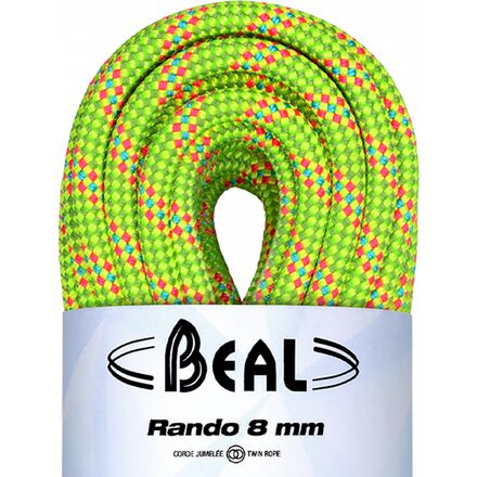 Beal Rando Glacier Golden Dry Climbing Rope - 8mm - Climb Beal Rando Glacier Golden Dry Climbing Rope - 8mm - Climb