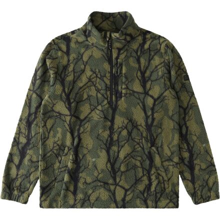 Billabong A/Div Boundary Half-Zip Mock Neck Fleece Jacket - Men's Black Camo, L