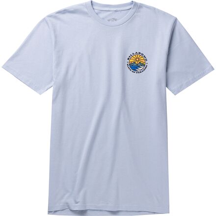 T-shirt en coton imprimé Paradise Island - bleu ciel