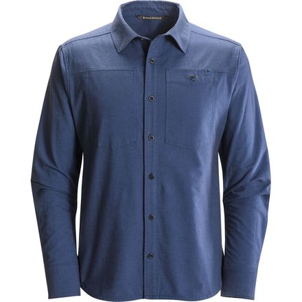 Black diamond chambray modernist shirt Clearance