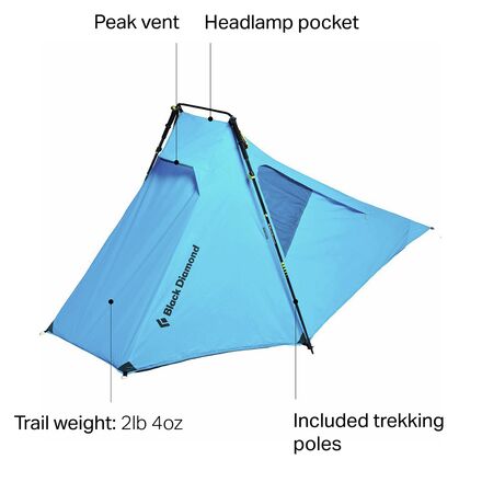 Black Diamond Distance Tent: 2-Person 3-Season + Z-Poles - Hike & Camp