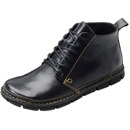 Born Black Textured Leather Men\'s Boots Born Men main image 3