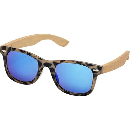 Blue Planet Bamboo Polarized Sun Glasses BP10254 - Classic- Matte Onyx / Bamboo / Smoke Polarized  main image 2